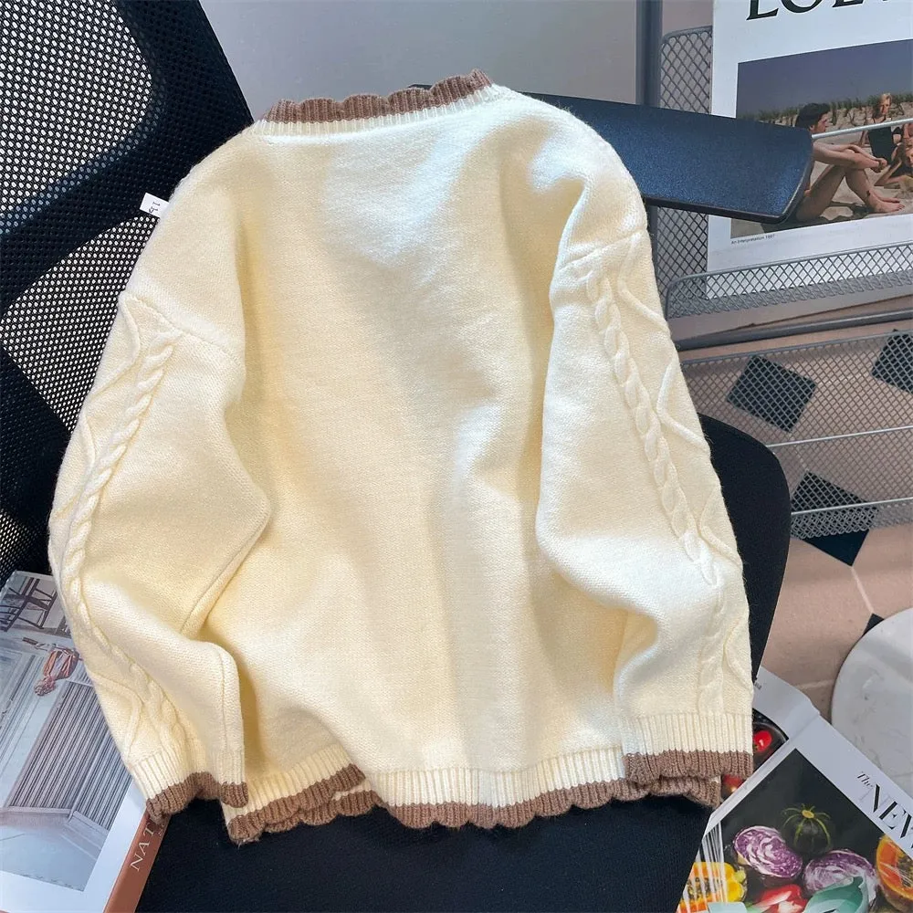 French gentle little fragrance soft waxy sweater cardigan for women autumn high-end beautiful embroidered flower jacket knitted 