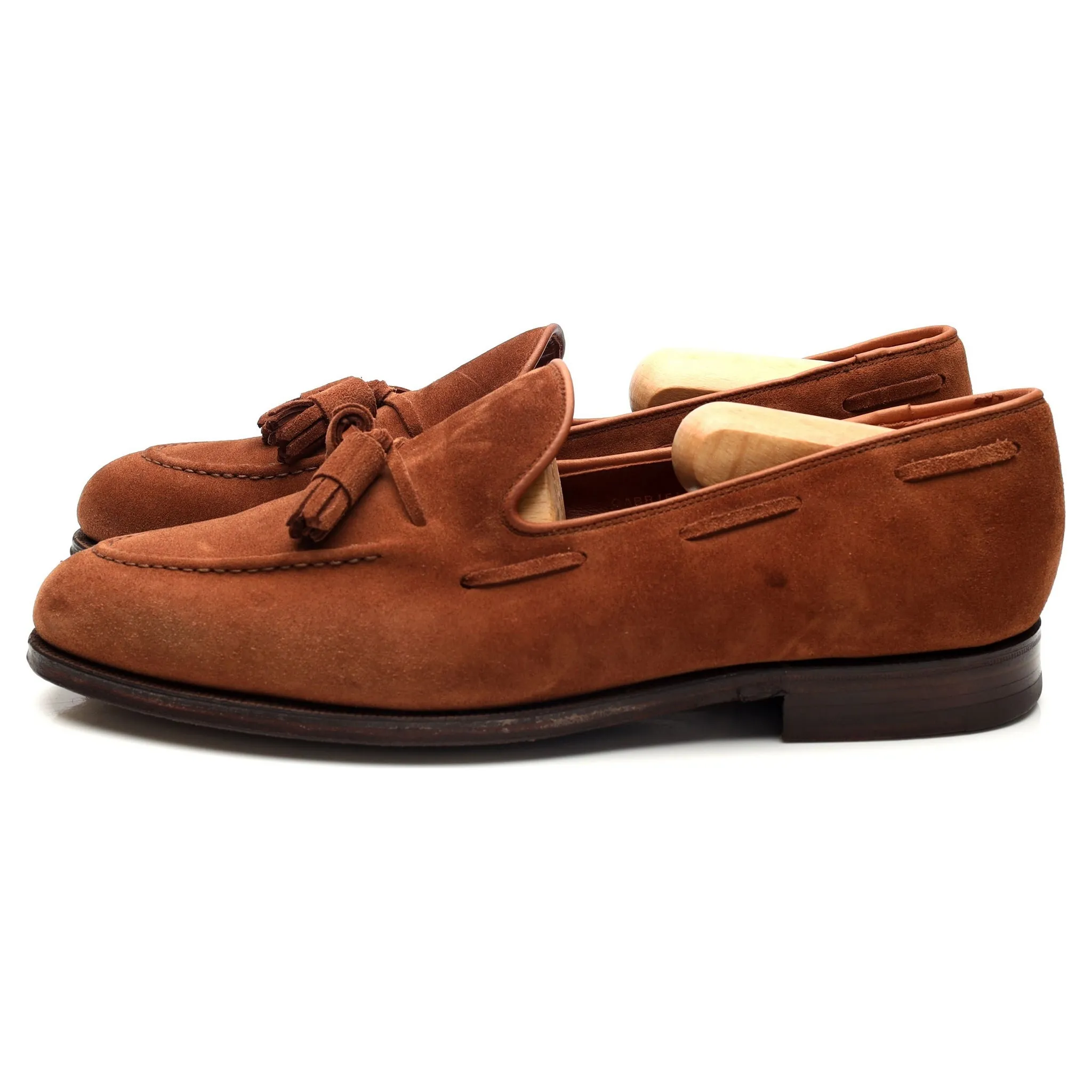 'Gabriel' Brown Suede Tassel Loafers UK 7.5 EX