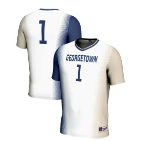 GameDay Greats #1 Georgetown Hoyas Unisex White  Lightweight Women's Soccer Jersey
