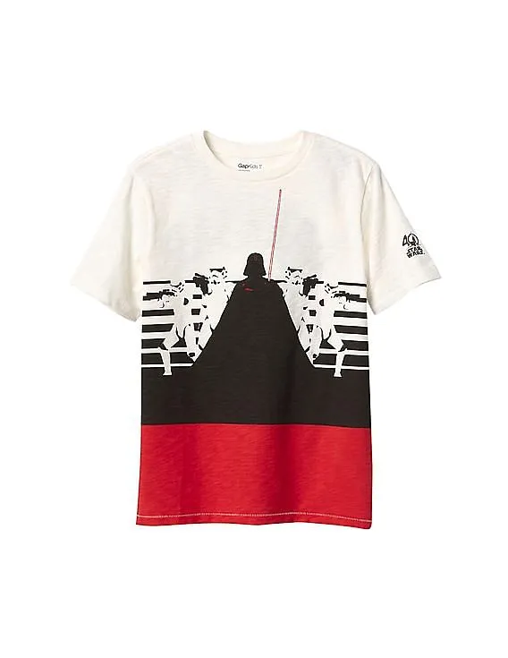 GAP Boys White Star Wars™ Graphic Crew Tee