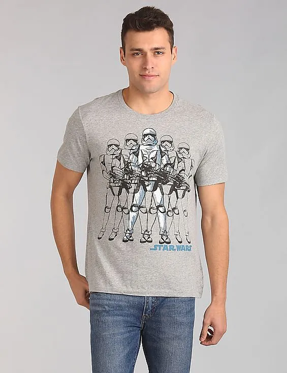 GAP Men Grey Gap | Star Wars™ Graphic Short Sleeve Crewneck T-Shirt