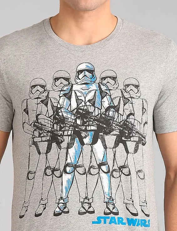 GAP Men Grey Gap | Star Wars™ Graphic Short Sleeve Crewneck T-Shirt