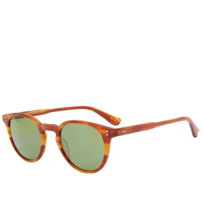 Garrett Leight Clement 46 SunglassesMatt Honey Amber & Pure Green