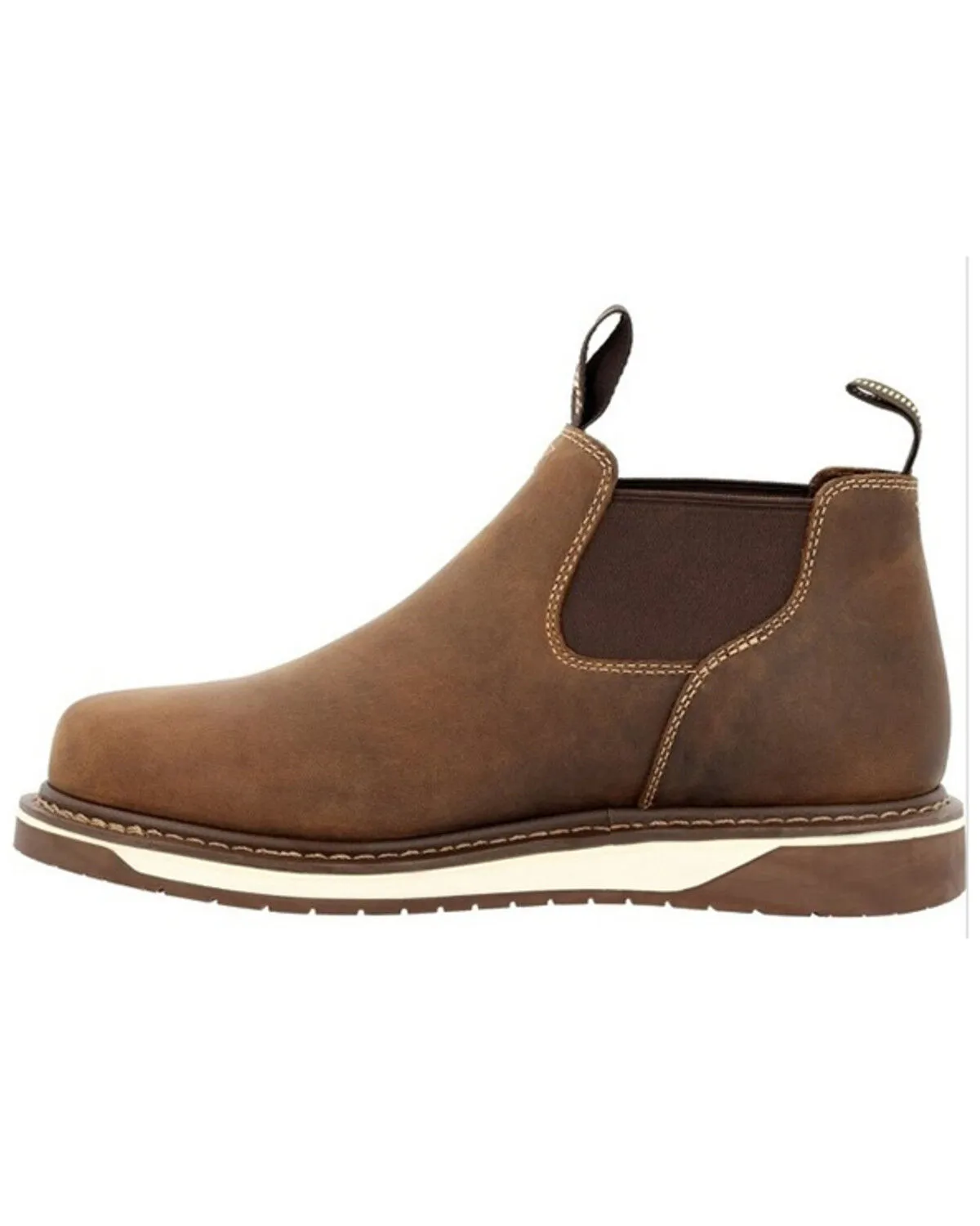 Georgia Boot Men's AMP LT Wedge Chelsea Romeo Work Boot - Round Toe
