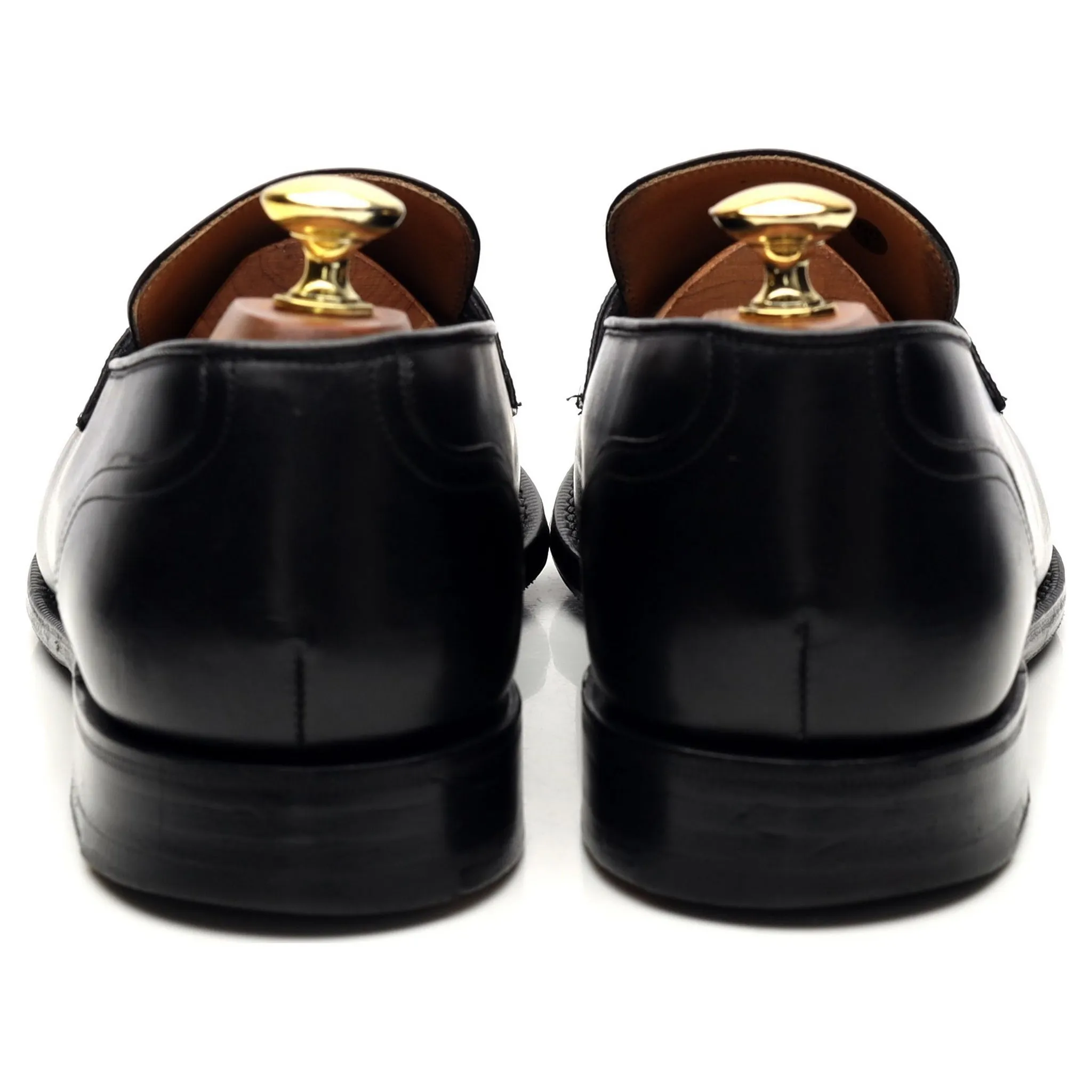 'Gerard' Black Leather Loafers UK 8.5 F