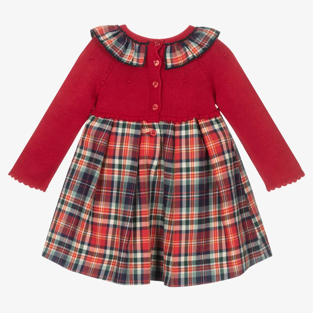 Girls Red Tartan Dress