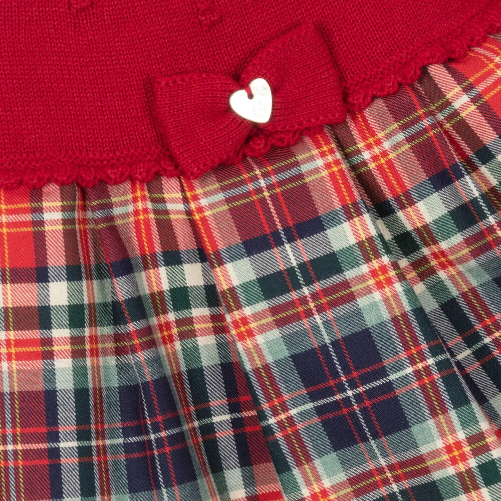 Girls Red Tartan Dress