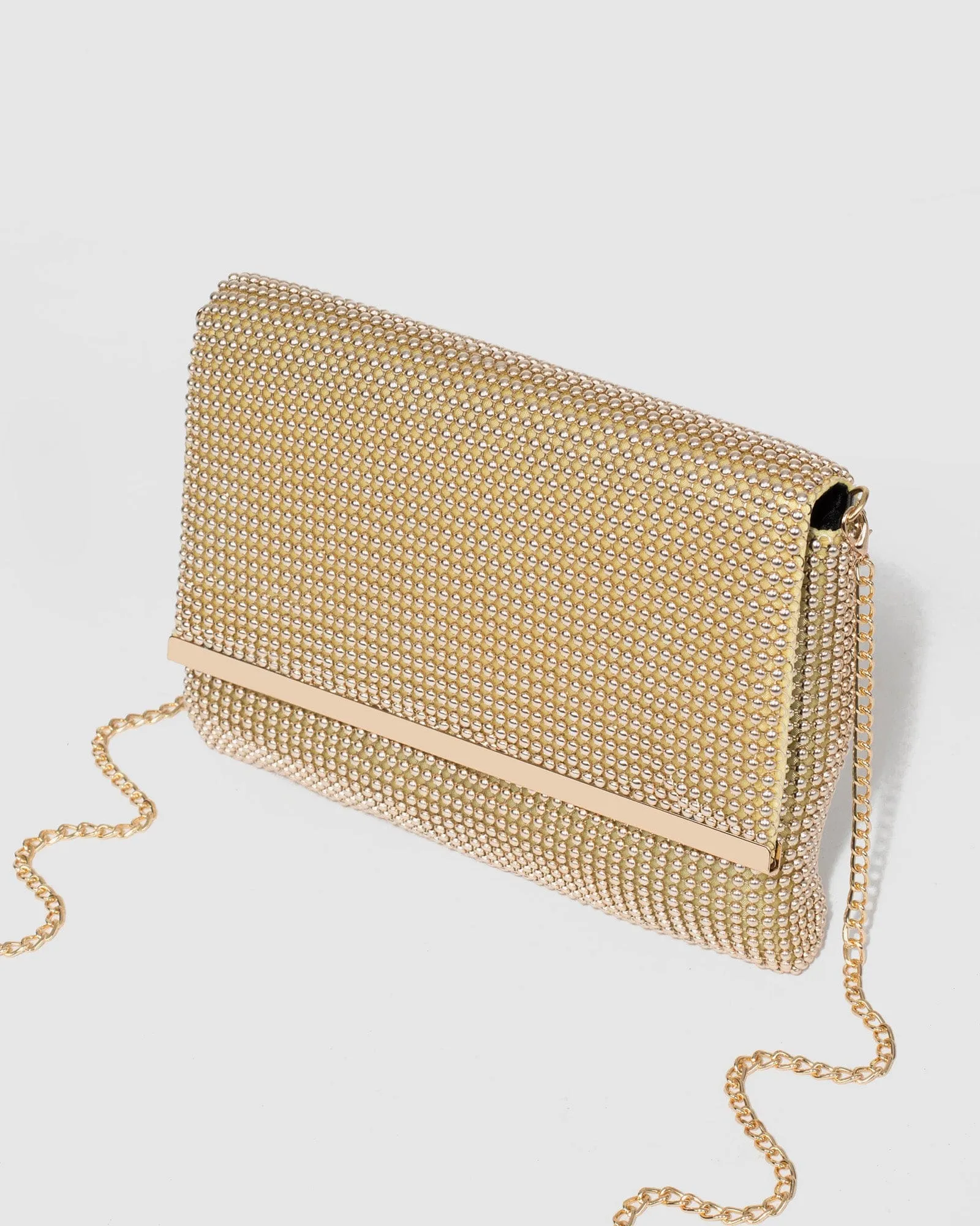 Gold Xiao Chainmail Clutch Bag