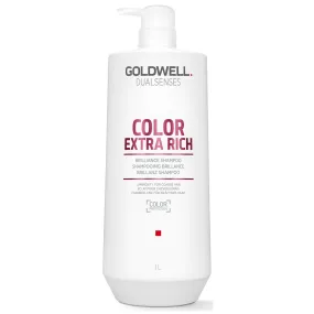 Goldwell Dualsenses Color Extra Rich Brilliance Shampoo, Anti-Colour Fading For Thick, Coarse Hair 1000ml (Worth £61.60)