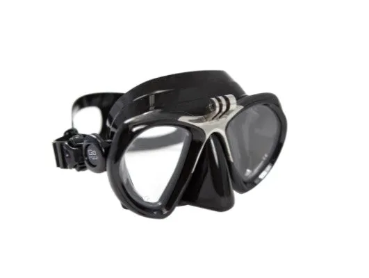 GoMask Black Freediving Mask with GoPro Mount