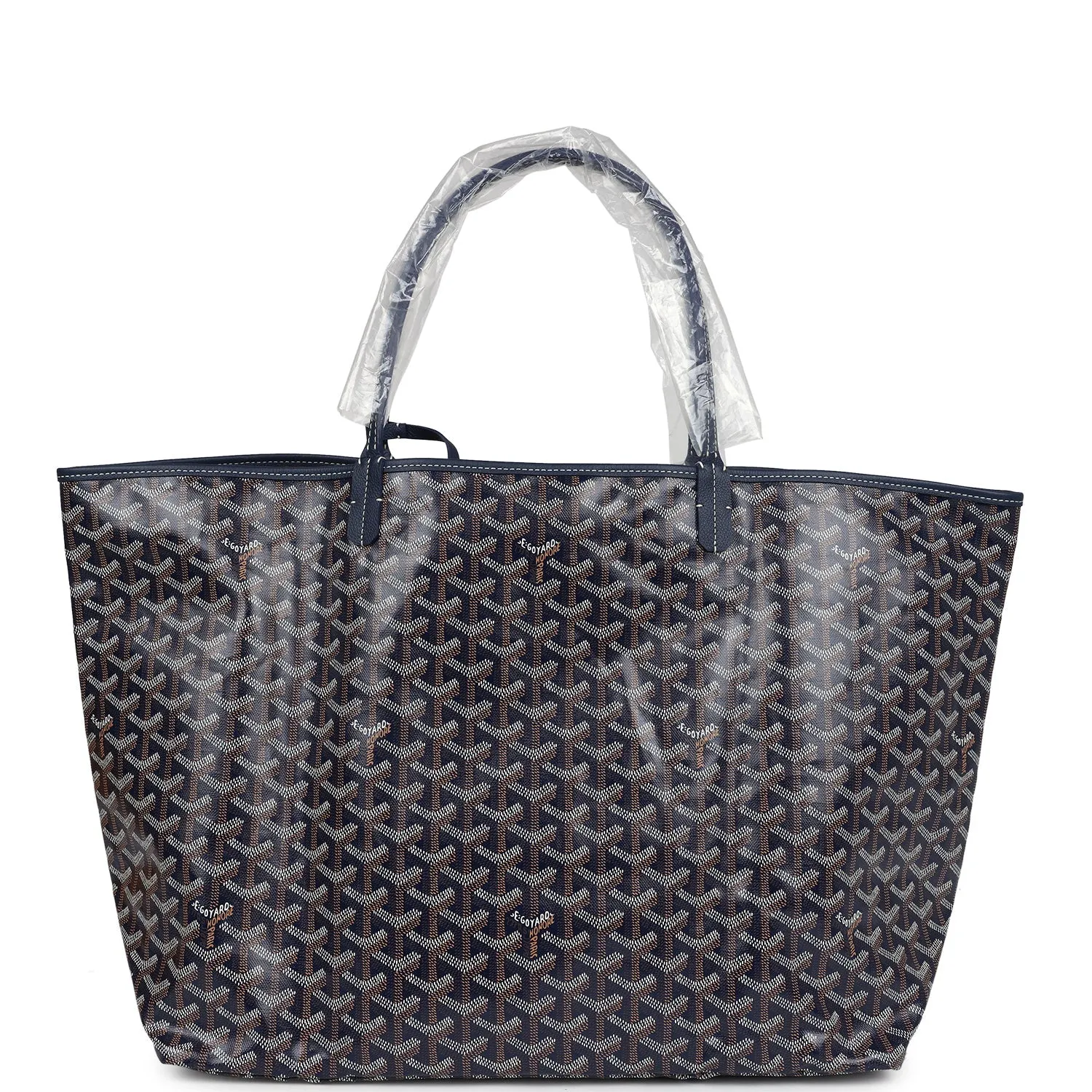 Goyard Goyardine Navy St. Louis GM Tote Bag Palladium Hardware