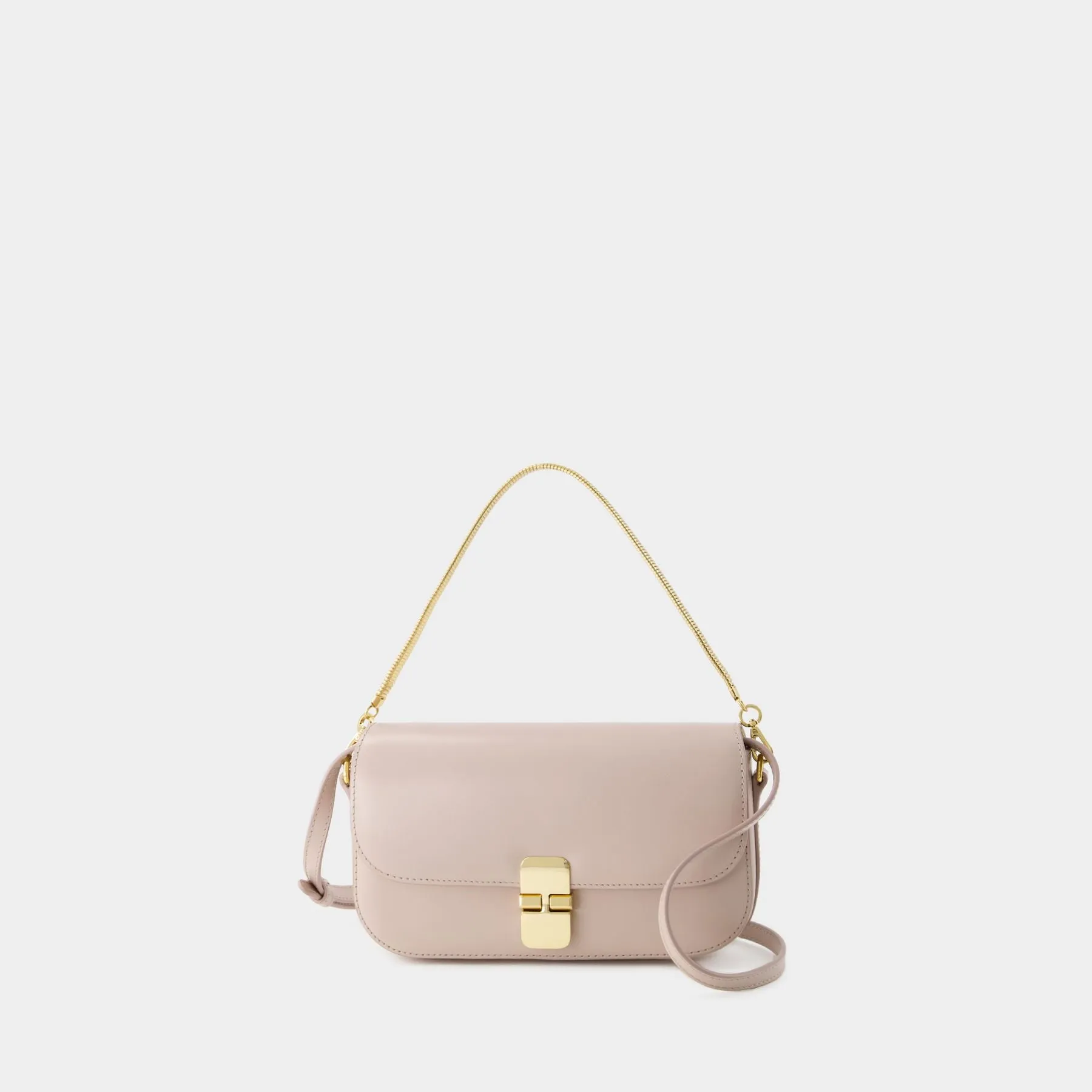 Grace Chaine Clutch - A.P.C. - Leather - Moon Grey