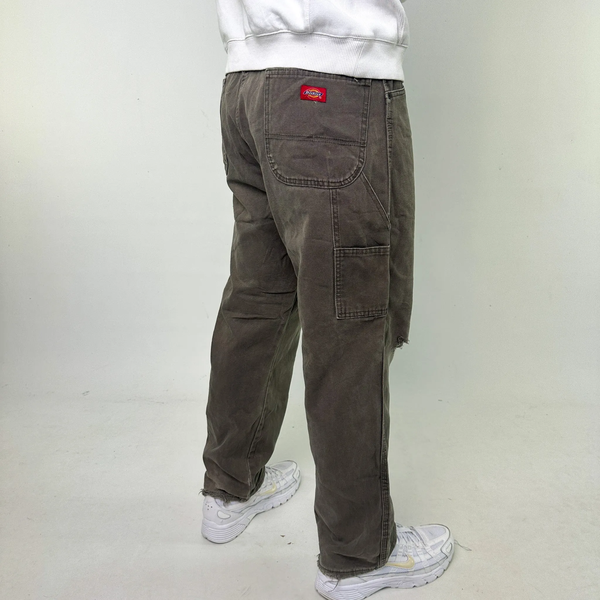 Green 90s Dickies Cargo Skater Trousers Pants Jeans (38x30)