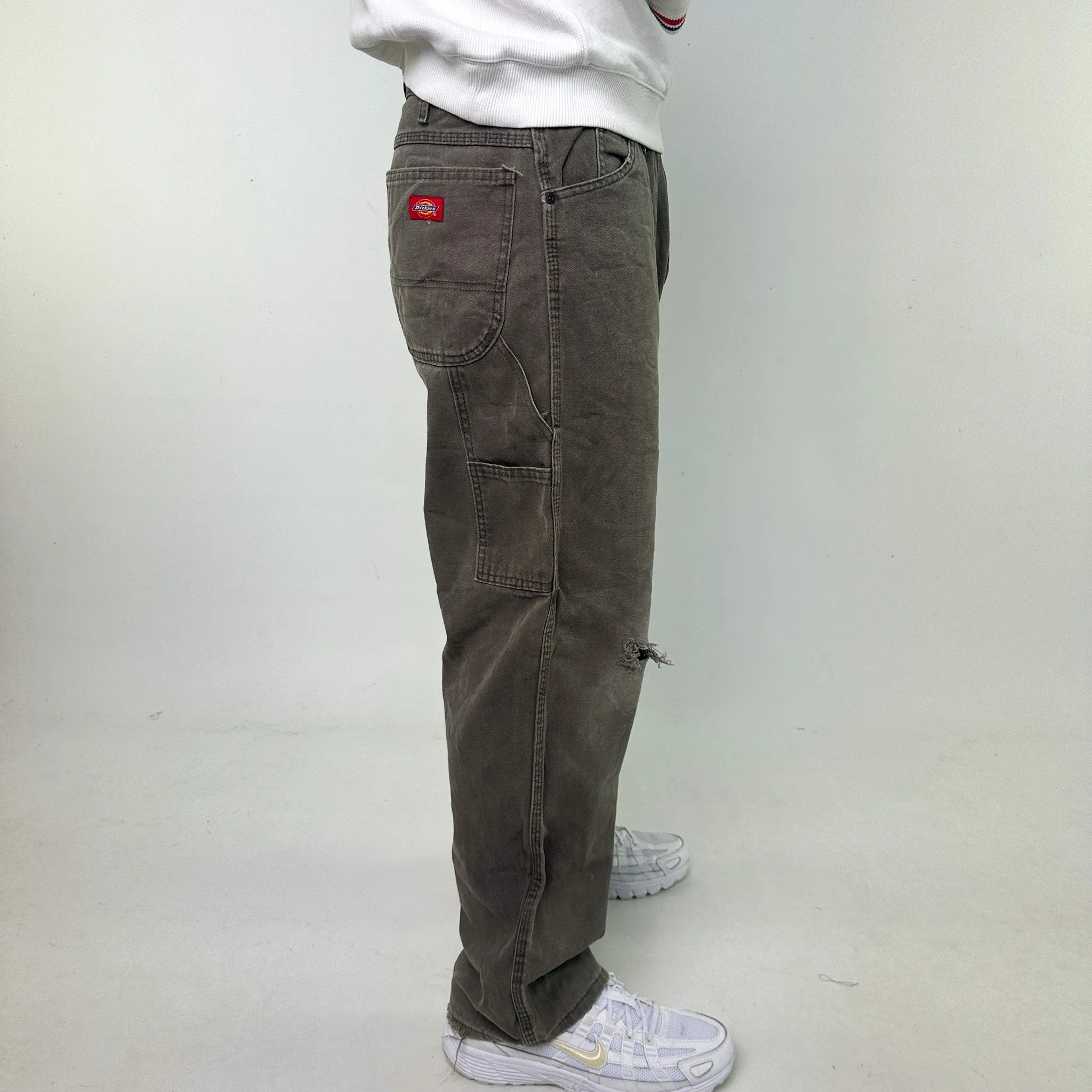 Green 90s Dickies Cargo Skater Trousers Pants Jeans (38x30)