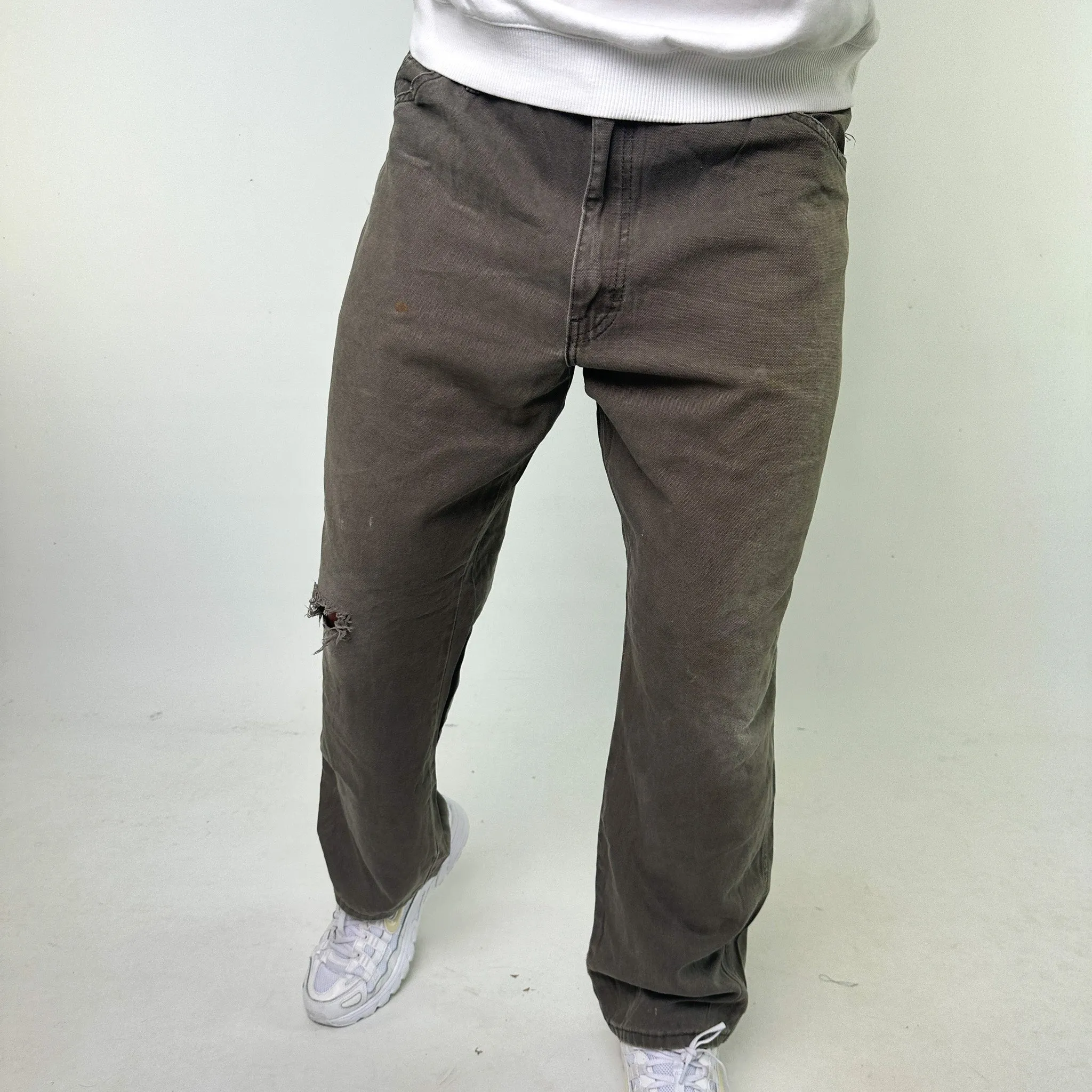 Green 90s Dickies Cargo Skater Trousers Pants Jeans (38x30)