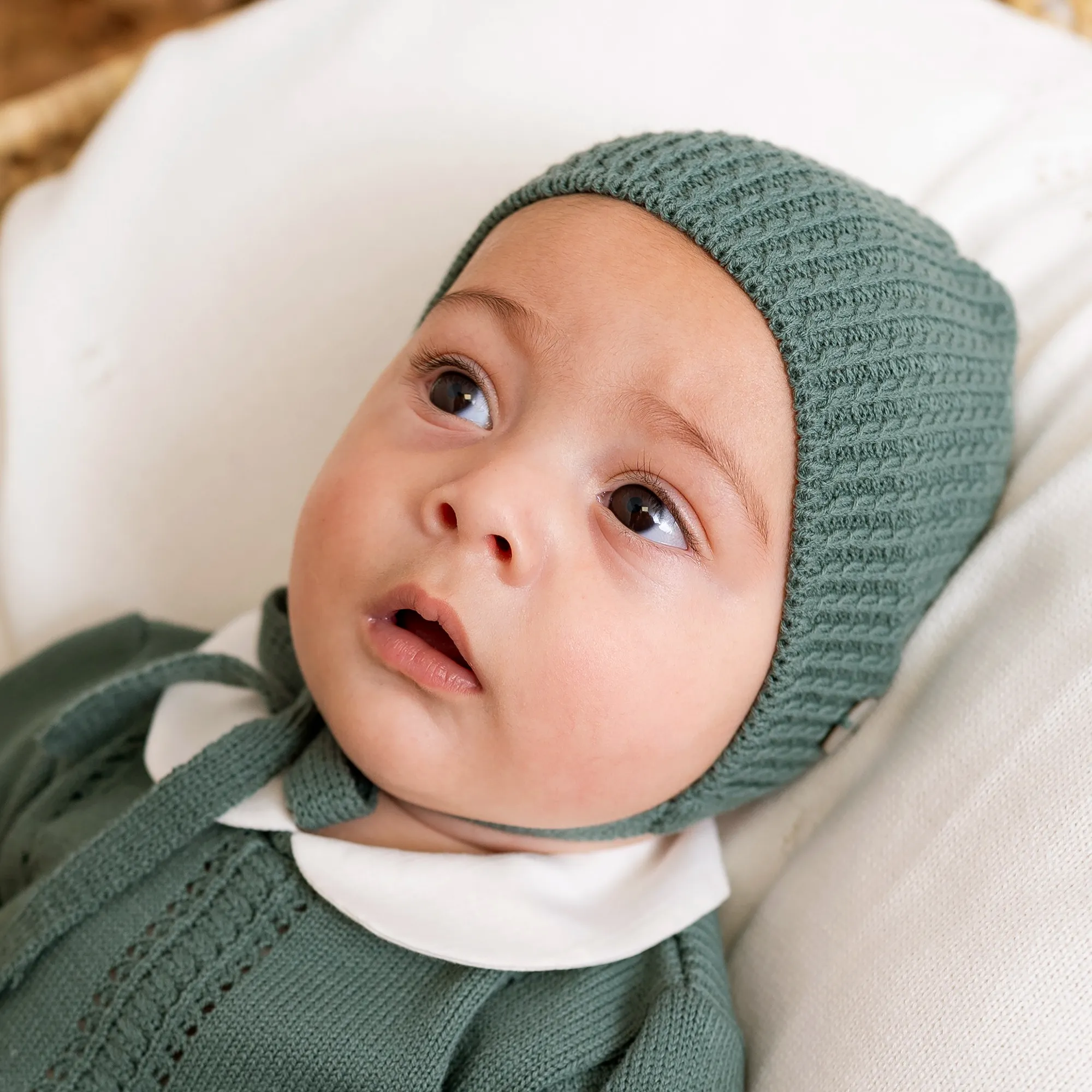 Green Knitted Bonnet