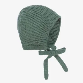 Green Knitted Bonnet