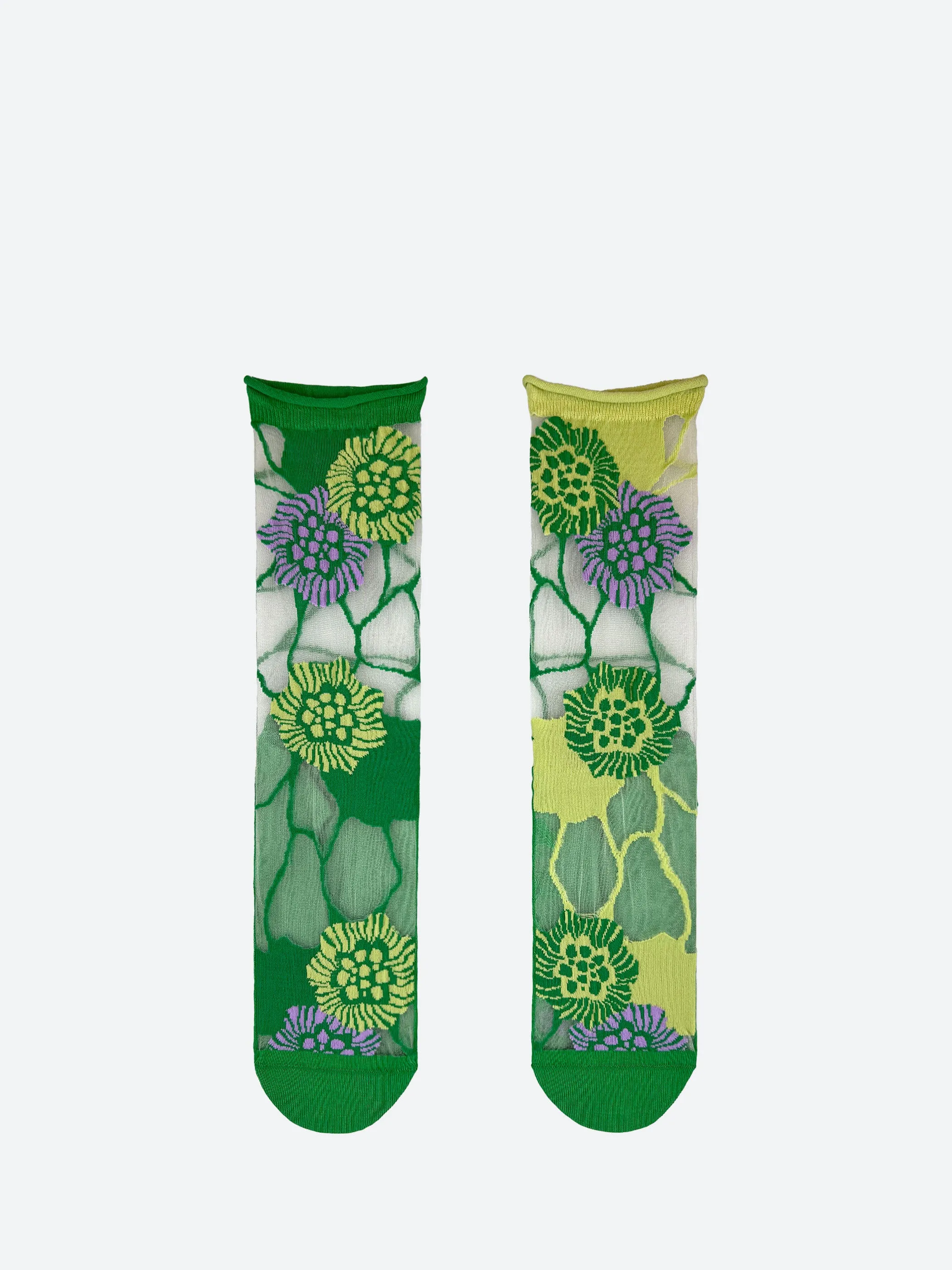 Green Waterlily Sock