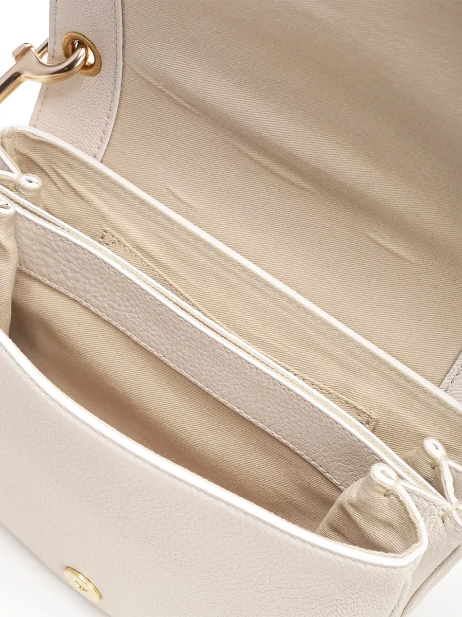 Hana Small Shoulder Bag in Cement Beige