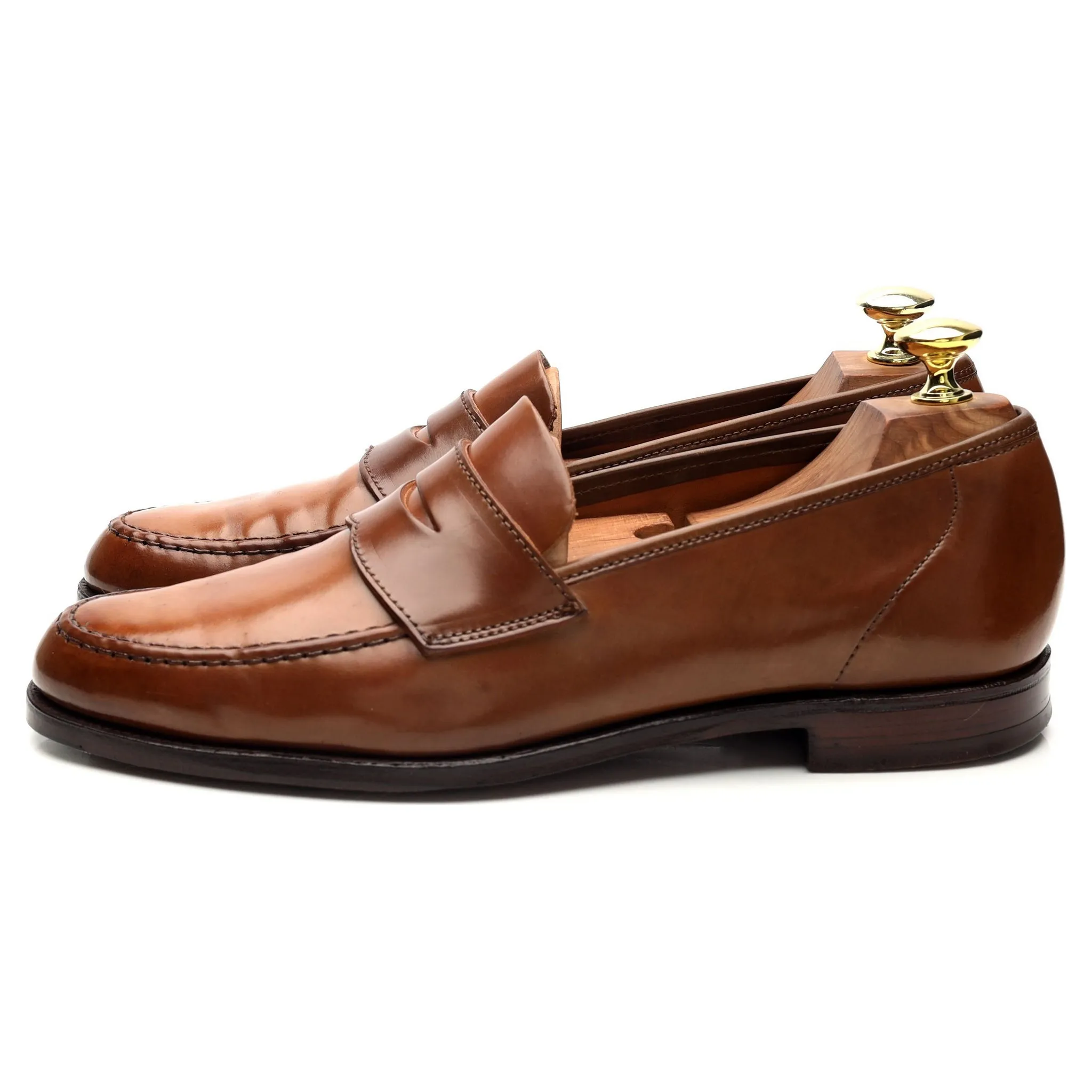 'Harvard 2' Brown Whiskey Cordovan Leather Loafers UK 7 E