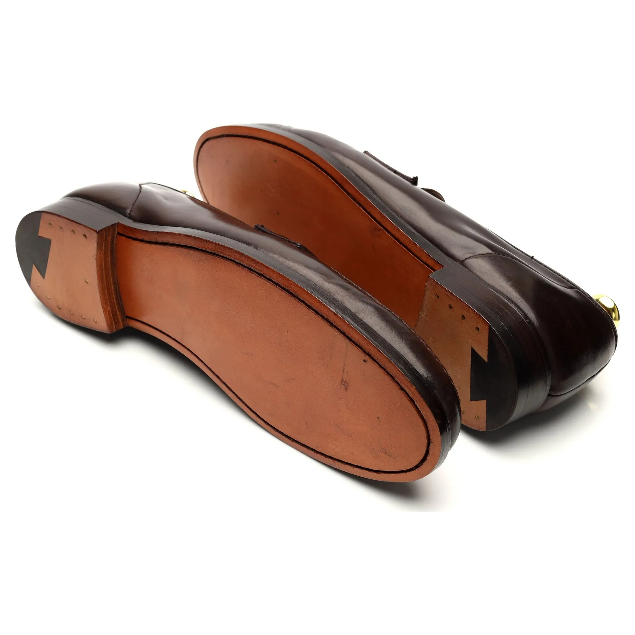 'Harvard' Dark Brown Cordovan Leather Loafers UK 8.5 E