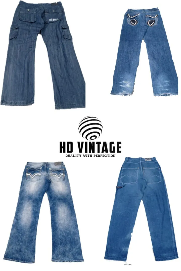 HD375 Men Designer Baggy Jeans - 23 pcs