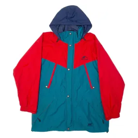 HELLY HANSEN Mens Jacket Green Nylon Hooded Colourblock XL