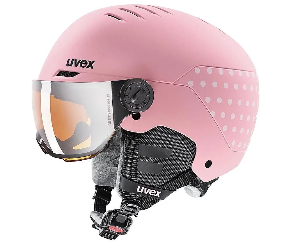helmet Uvex Rocket JR Visor - Pink Confetti Matt - girl´s