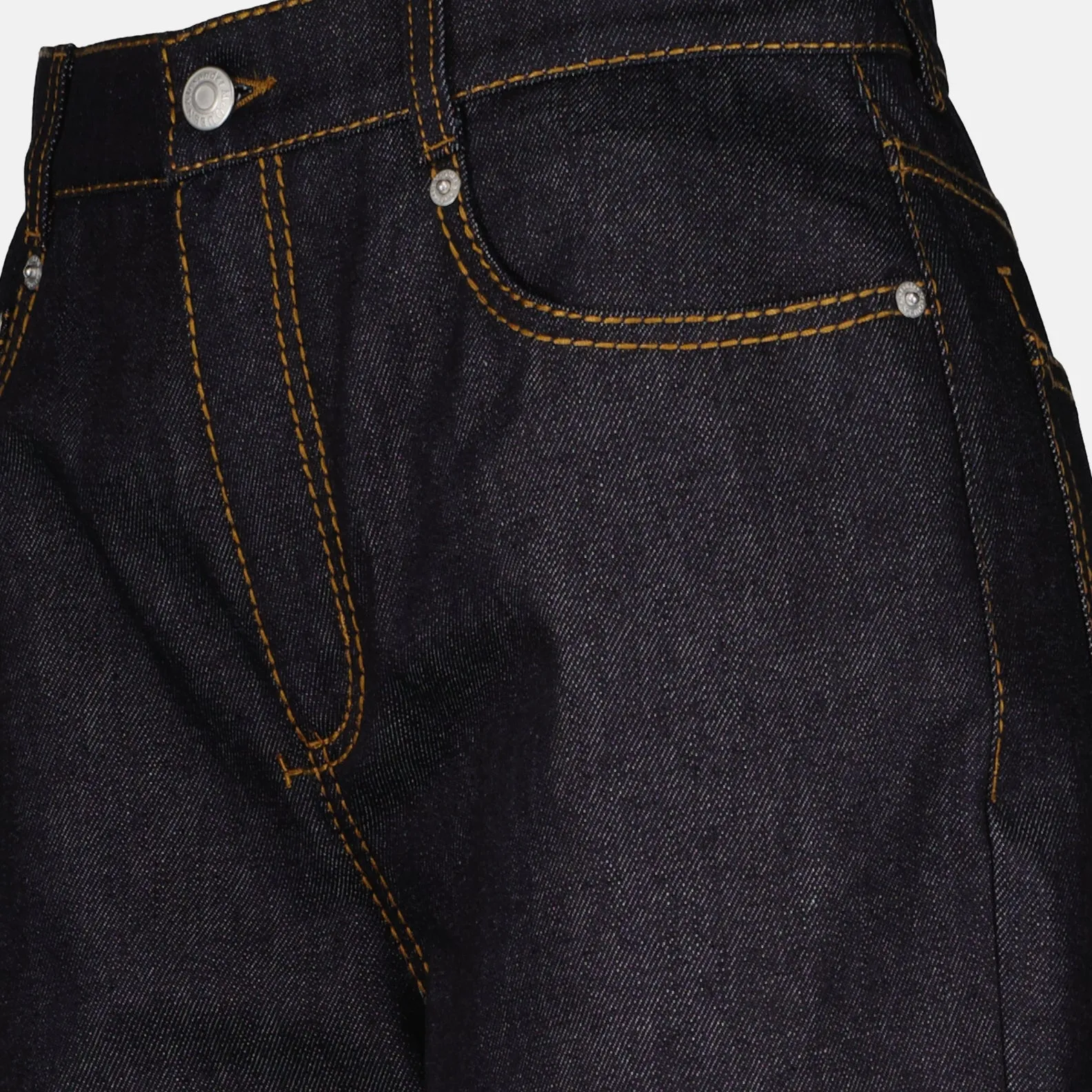 High-Waisted Cuffed Jeans