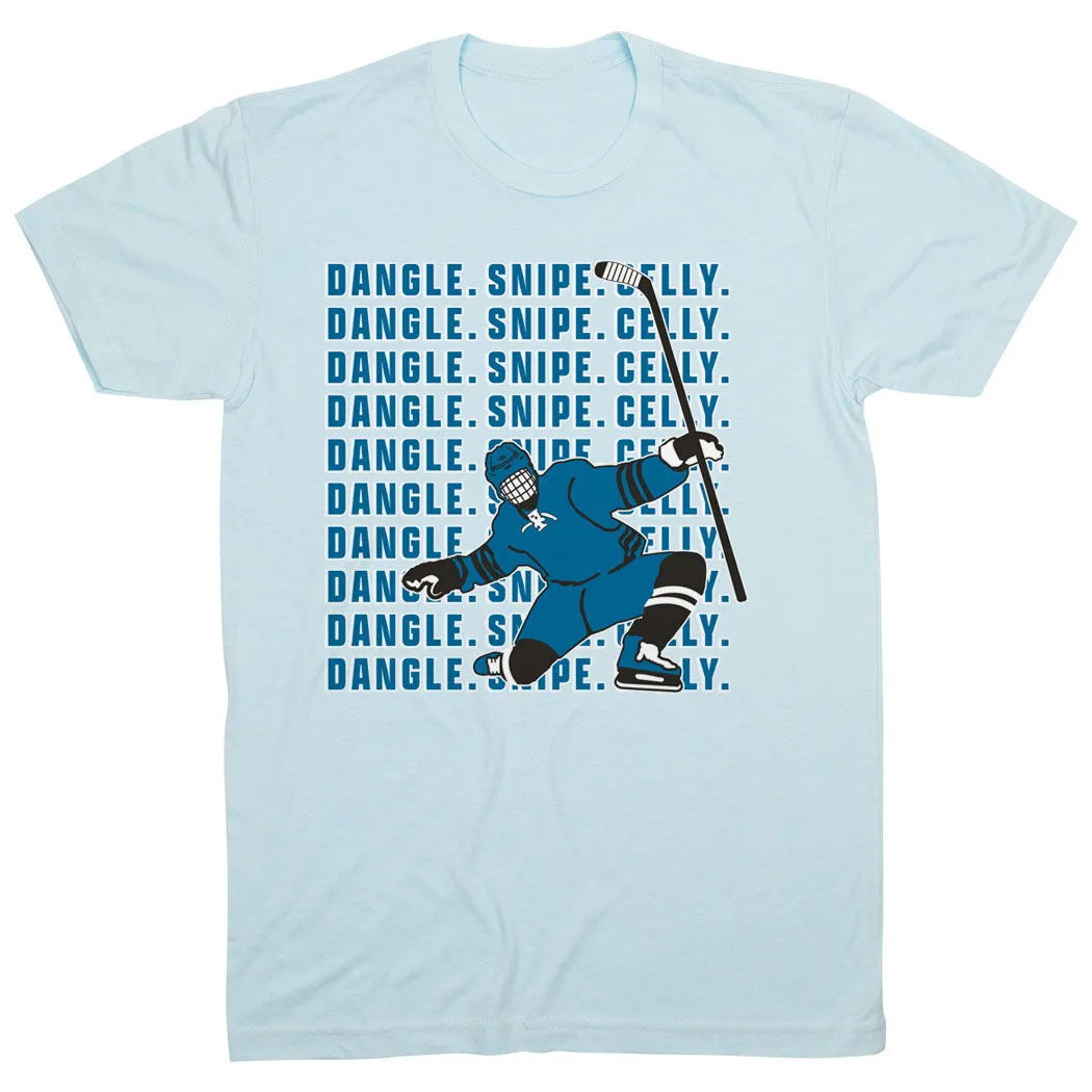 Hockey Short Sleeve T-Shirt - Dangle Snipe Celly Player 