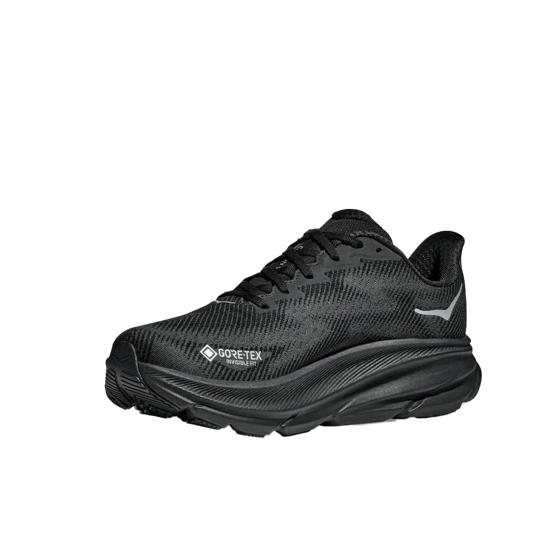 Hoka One One Clifton 9 GTX Running Shoe - Black / Black