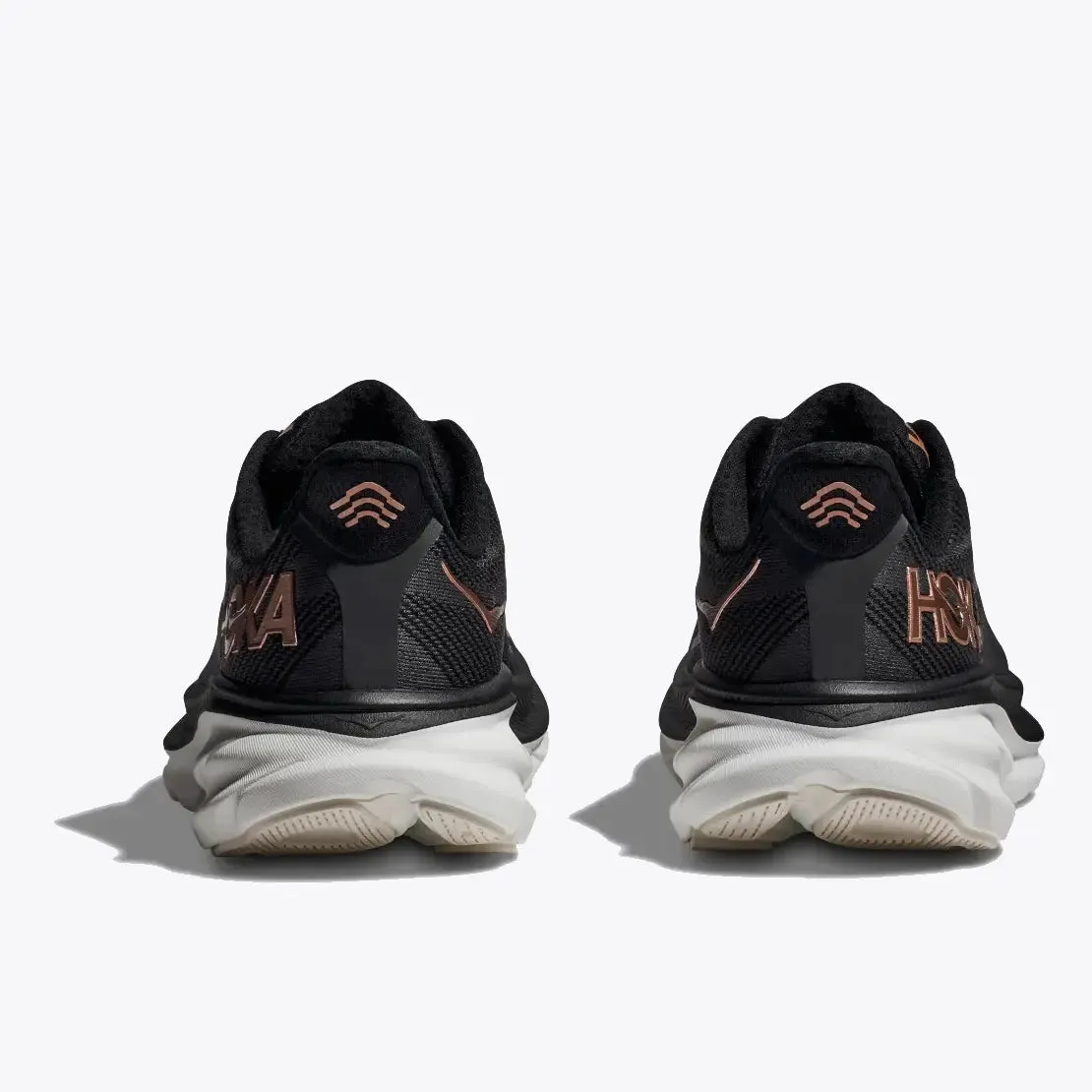Hoka One One Clifton 9 Running Shoe - Black / Rose Gold