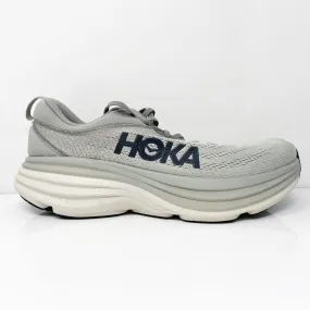 Hoka One One Mens Bondi 8 1123202 SHMS Gray Running Shoes Sneakers Size 10.5 D