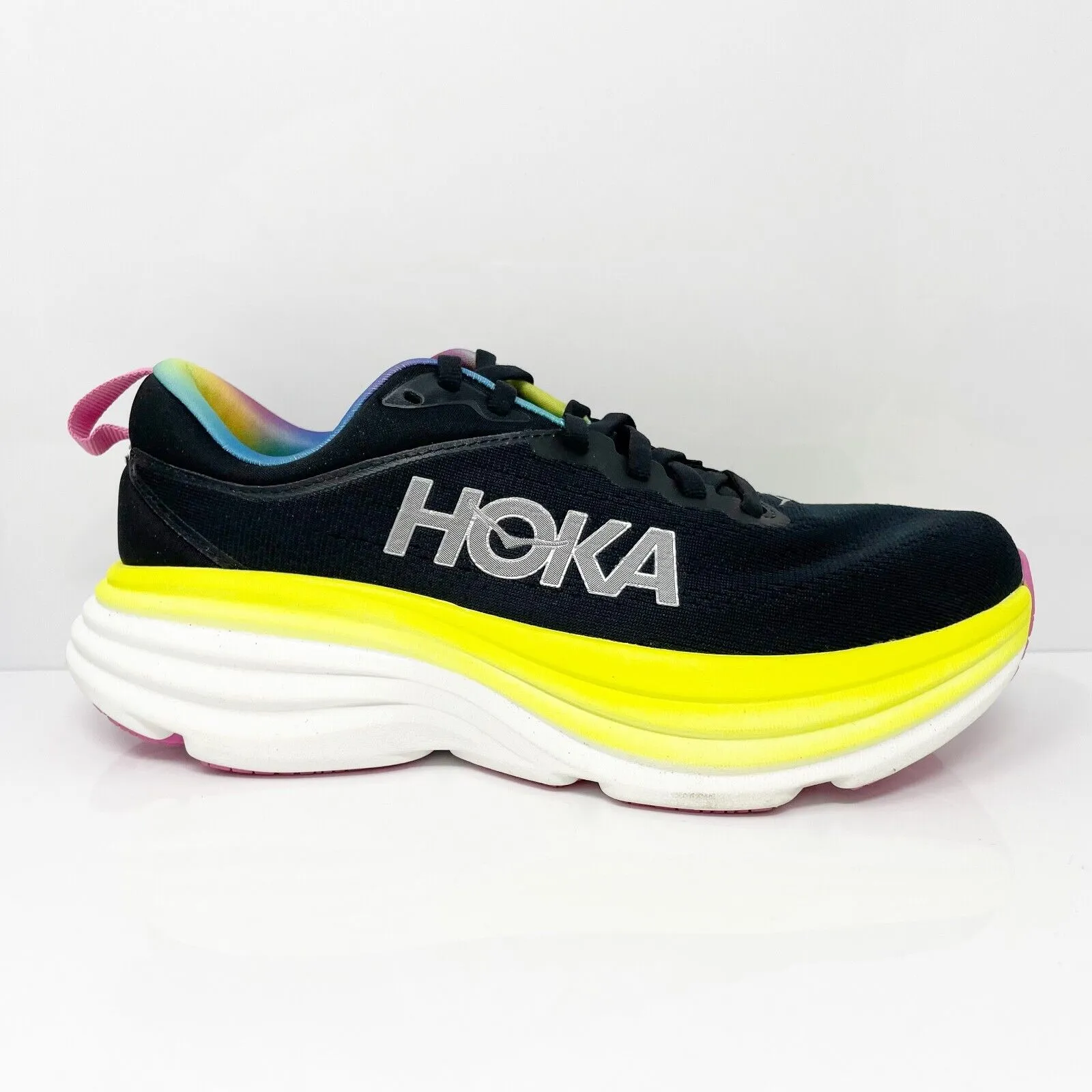 Hoka One One Womens Bondi 8 1127952 BCGL Black Running Shoes Sneakers Size 7 B