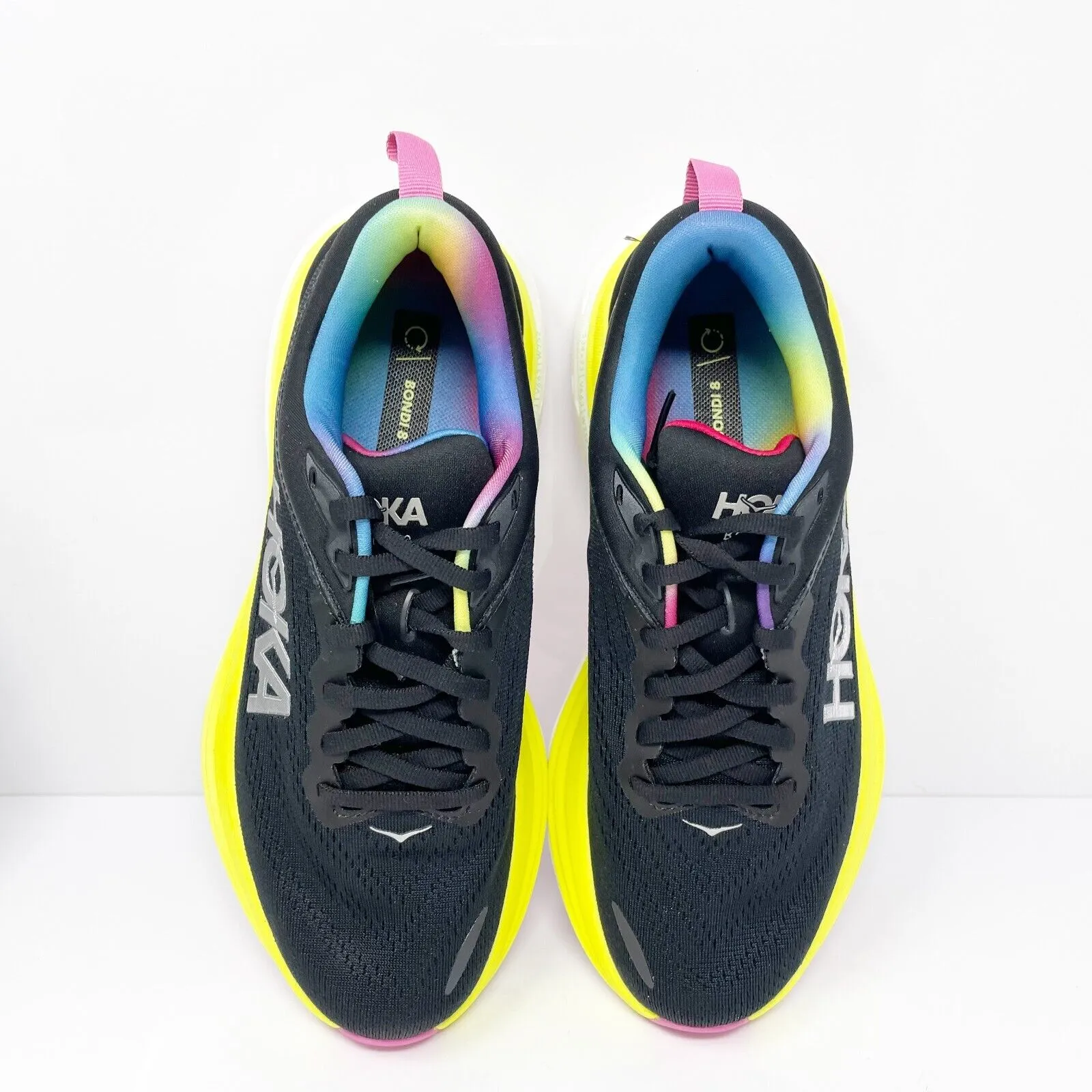 Hoka One One Womens Bondi 8 1127952 BCGL Black Running Shoes Sneakers Size 7 B