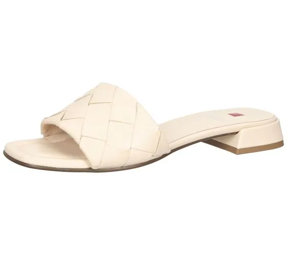 högl mules pour femmes avec brides au design tressé sandales en cuir véritable 3-10 1520 1100 beige