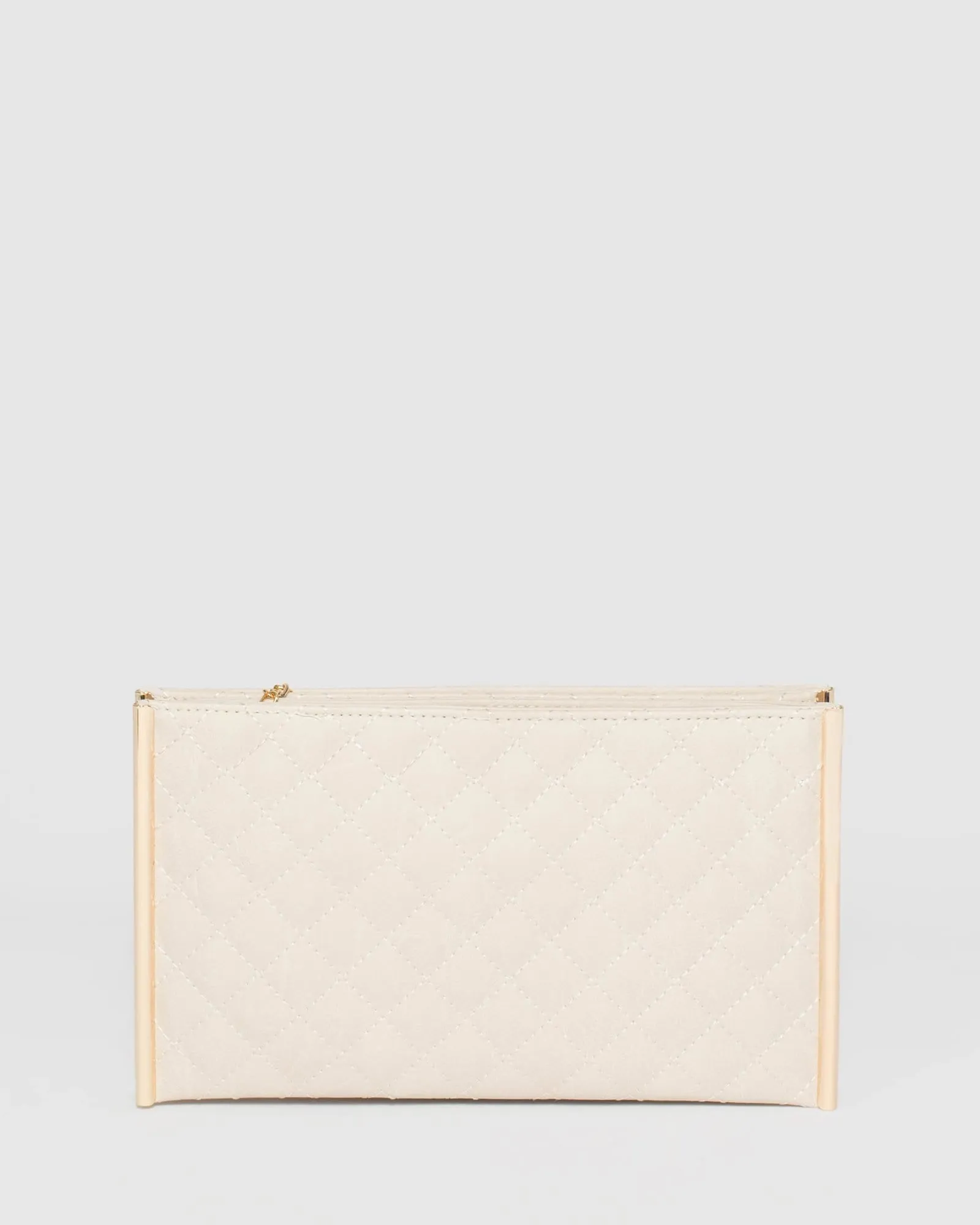 Ivory Dany Double Quilt Clutch Bag