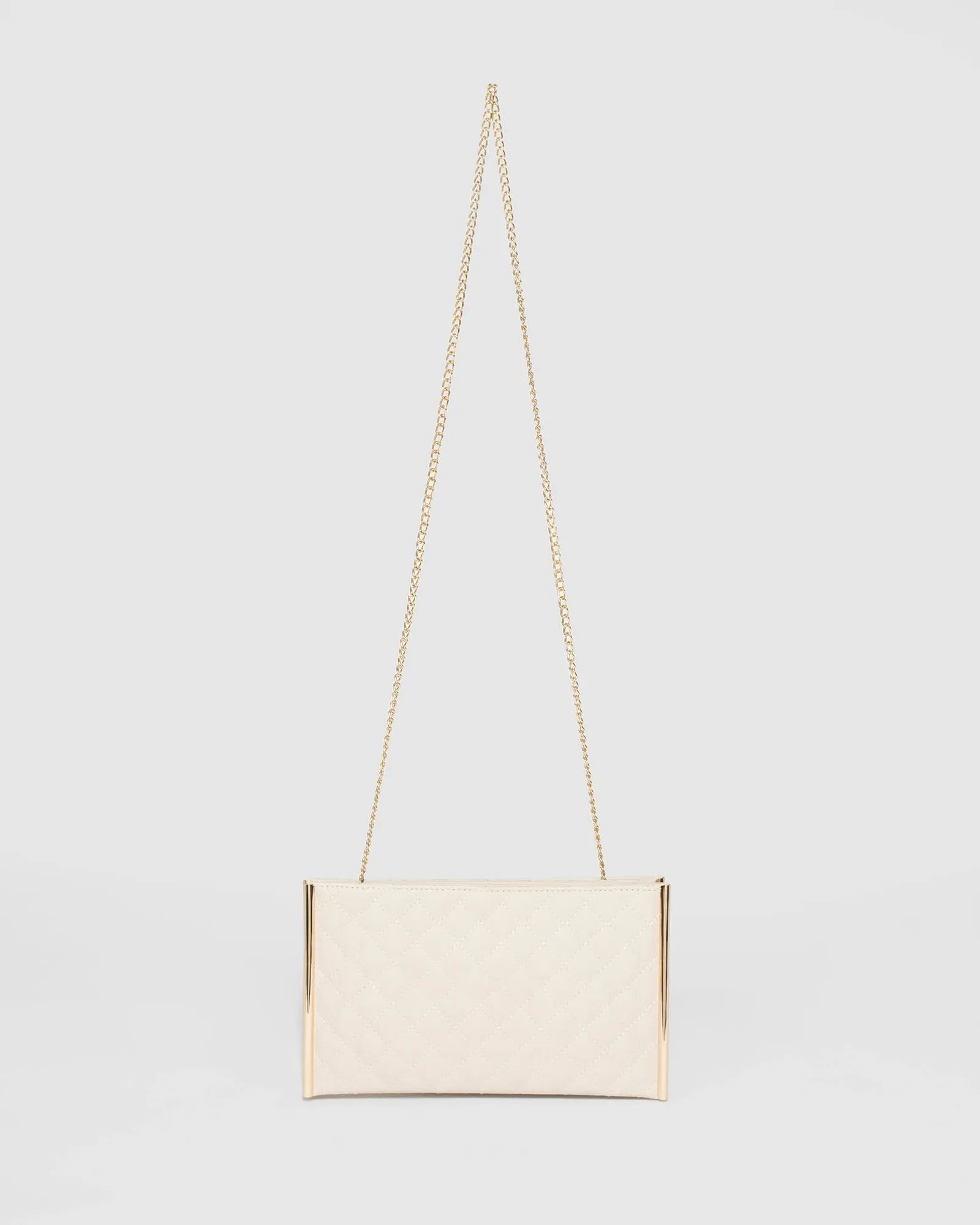 Ivory Dany Double Quilt Clutch Bag