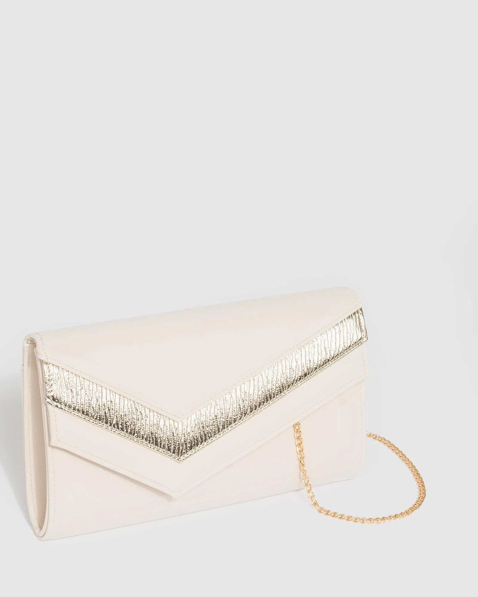 Ivory Mila Arrow Clutch Bag