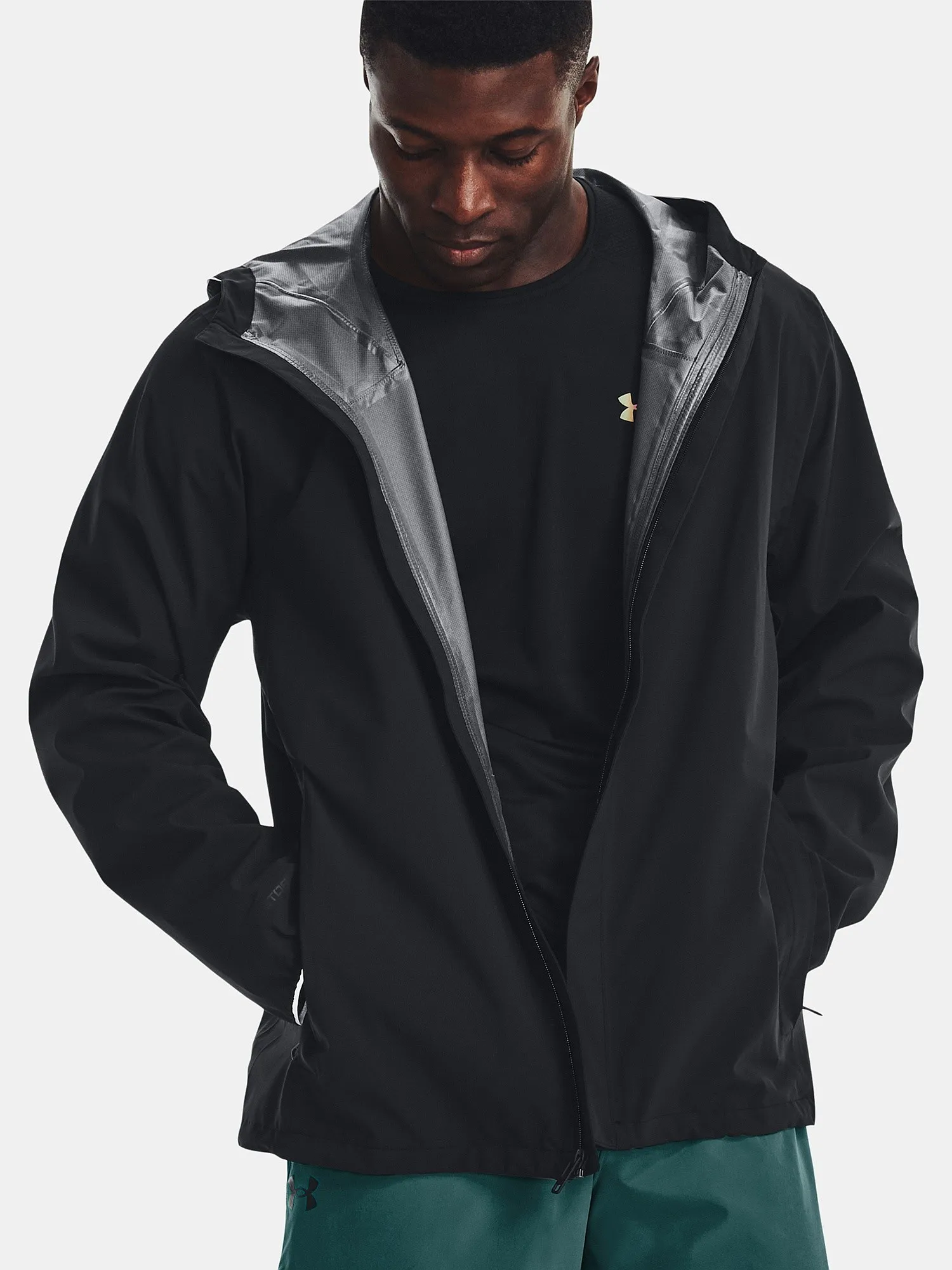 jacket Under Armour Stormproof Cloudstrike Stretch - Black/Pitch Gray - men´s