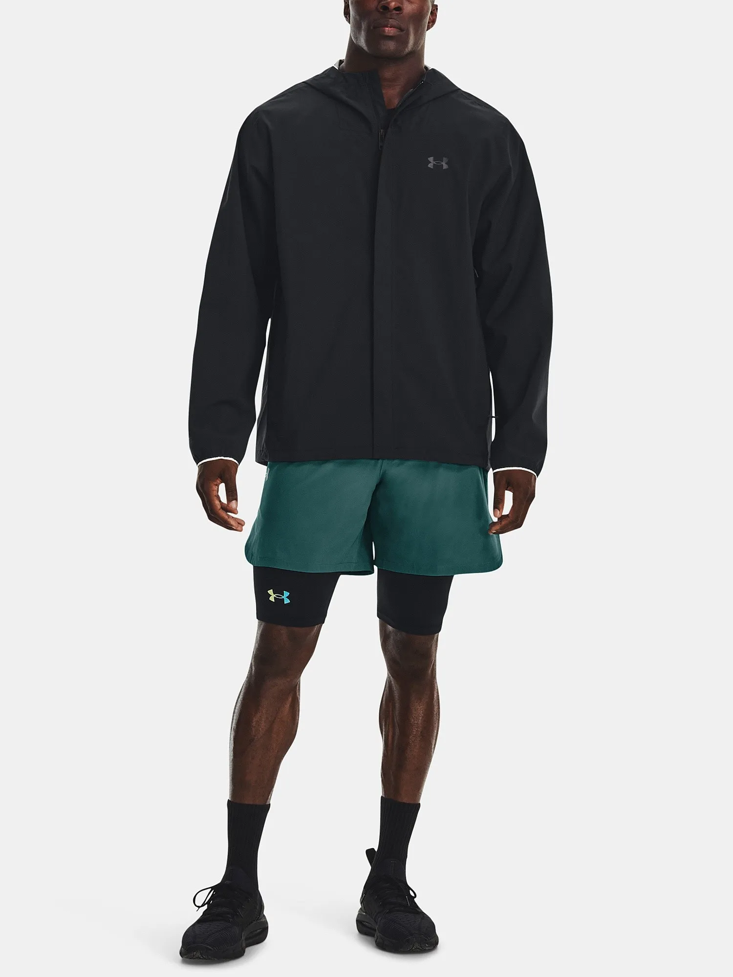 jacket Under Armour Stormproof Cloudstrike Stretch - Black/Pitch Gray - men´s
