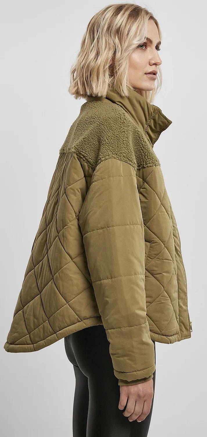 jacket Urban Classics Oversized Diamond Quilt Puffer/TB4552 - Tini/Olive - women´s