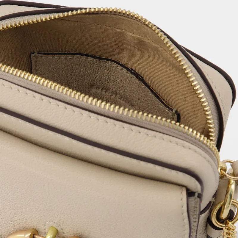 Joan Camera Bag in Cement Beige Leather