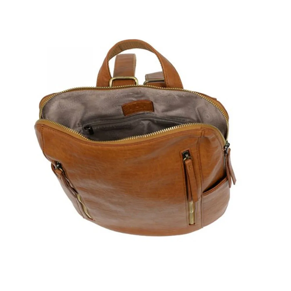 JOY SUSAN RAEGAN ZIP BACKPACK COGNAC