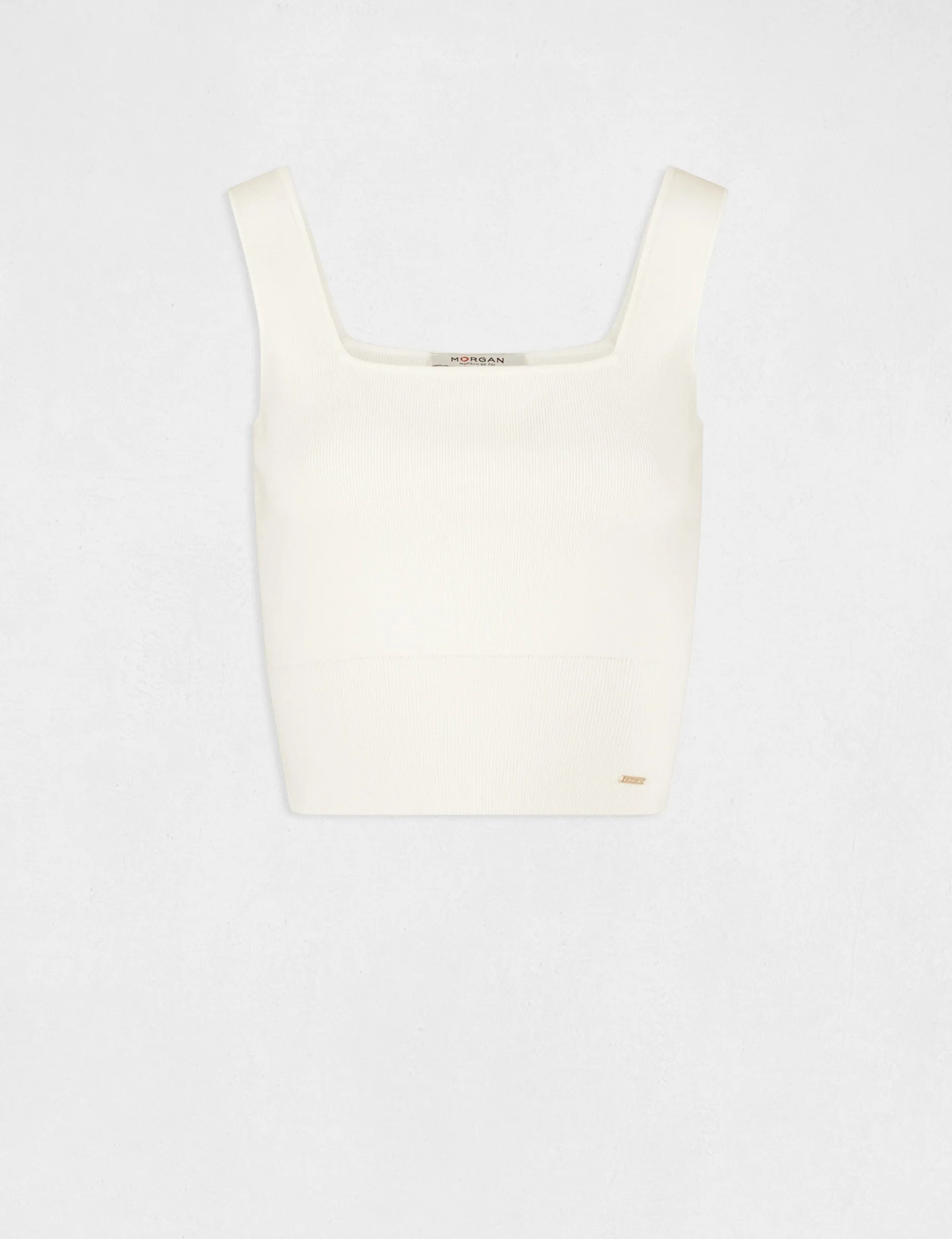 Jumper vest top wide straps ivory women