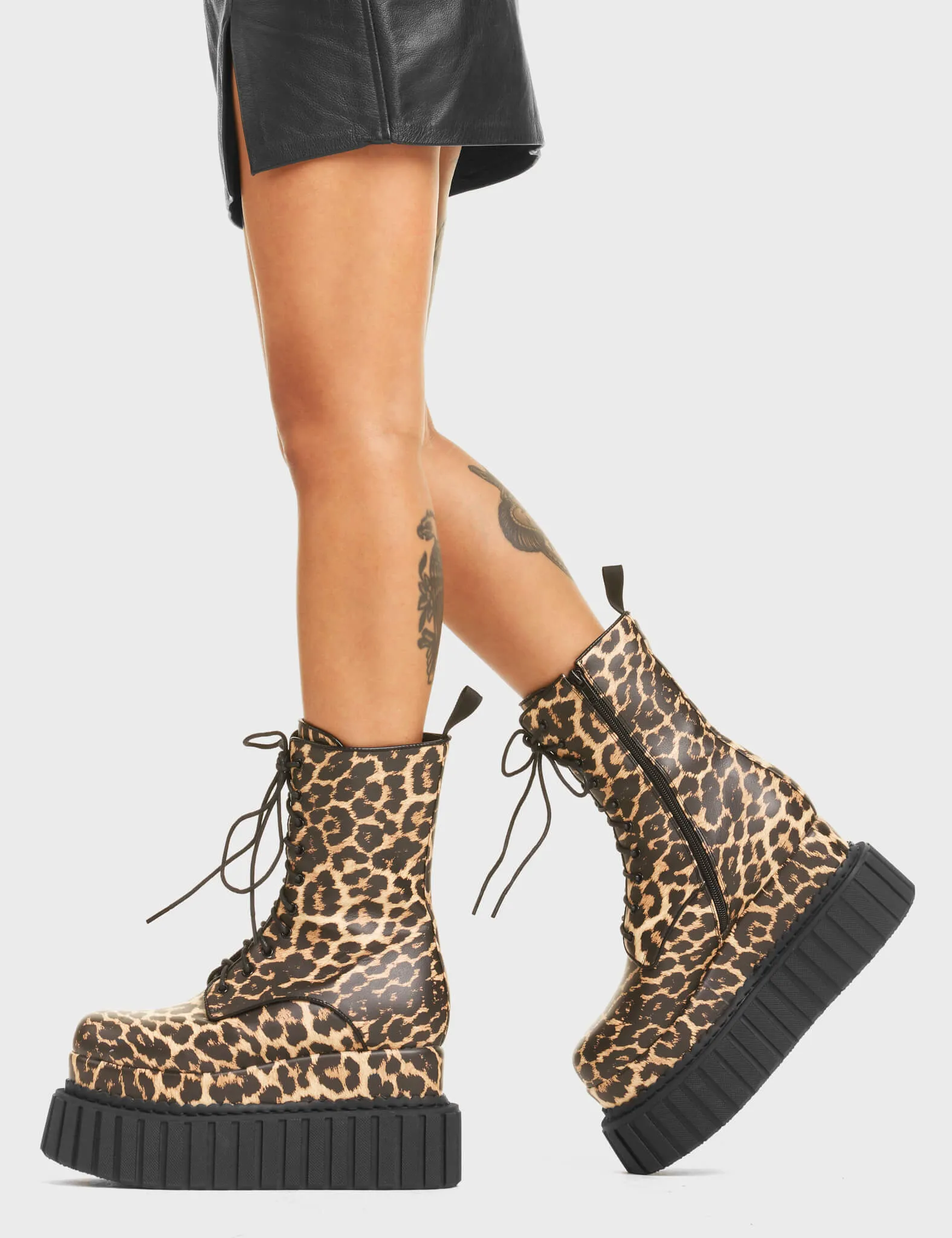 Jungle Queen Chunky Creeper Platform Ankle Boots
