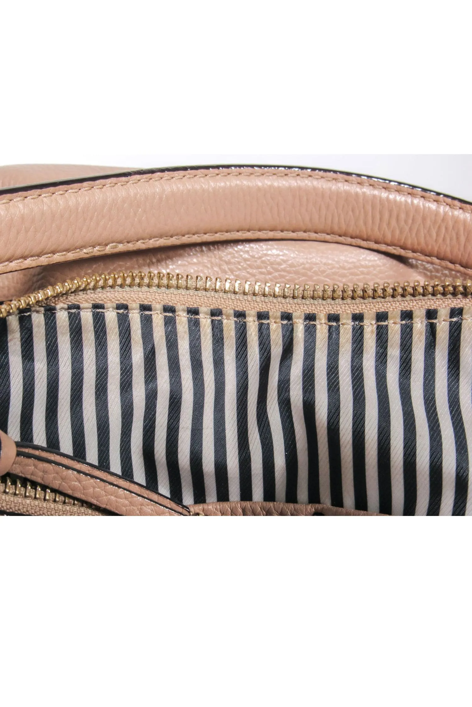 Kate Spade - Beige Pebbled Leather Shoulder Bag