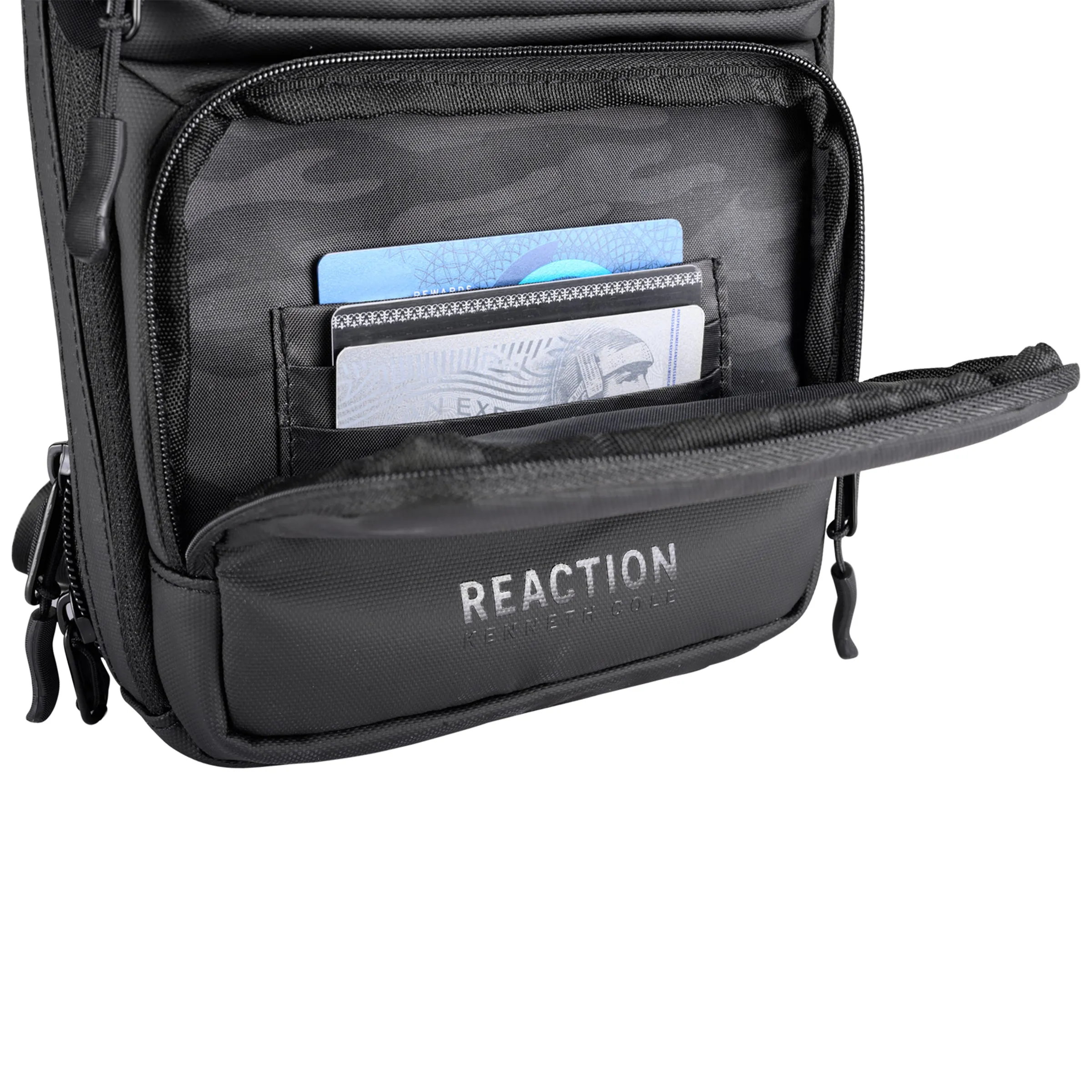 Kenneth Cole Kenneth Cole Reaction Ryder Coated Polyester Tech Crossbody Bag