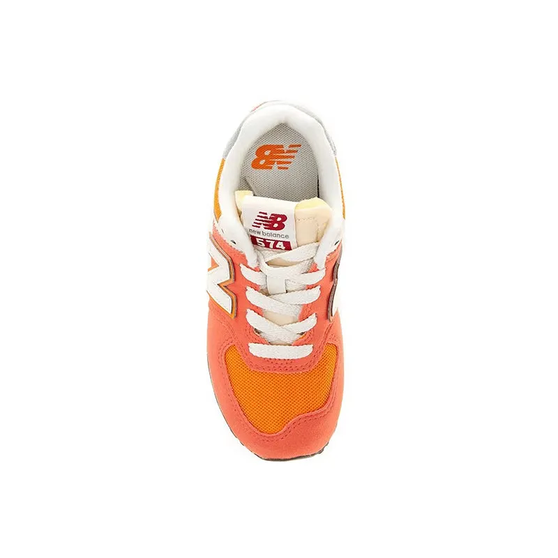 Kid's Grade School 574 Gulf Red/White