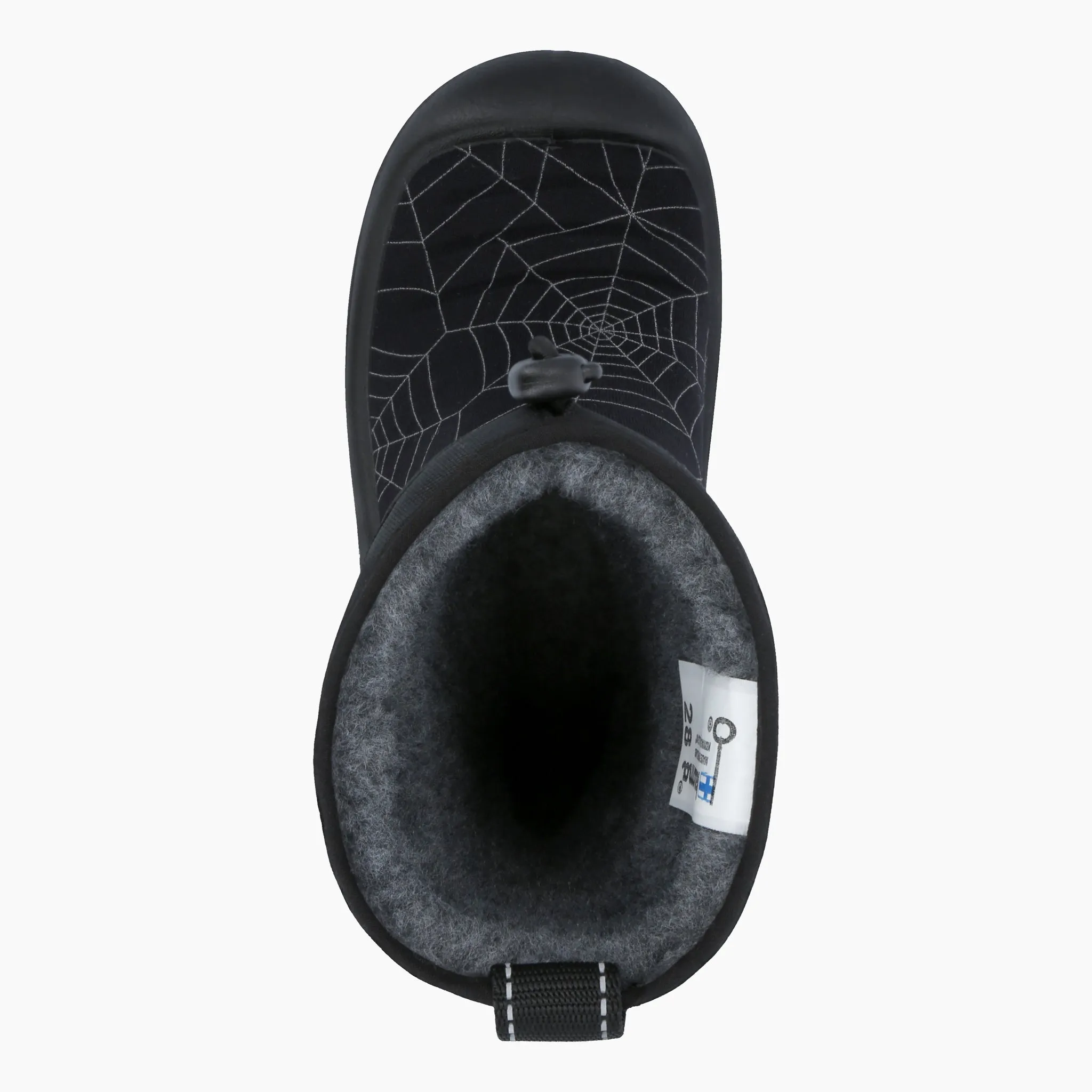 Kids winter boots Lumilukko, Black Spider reflective
